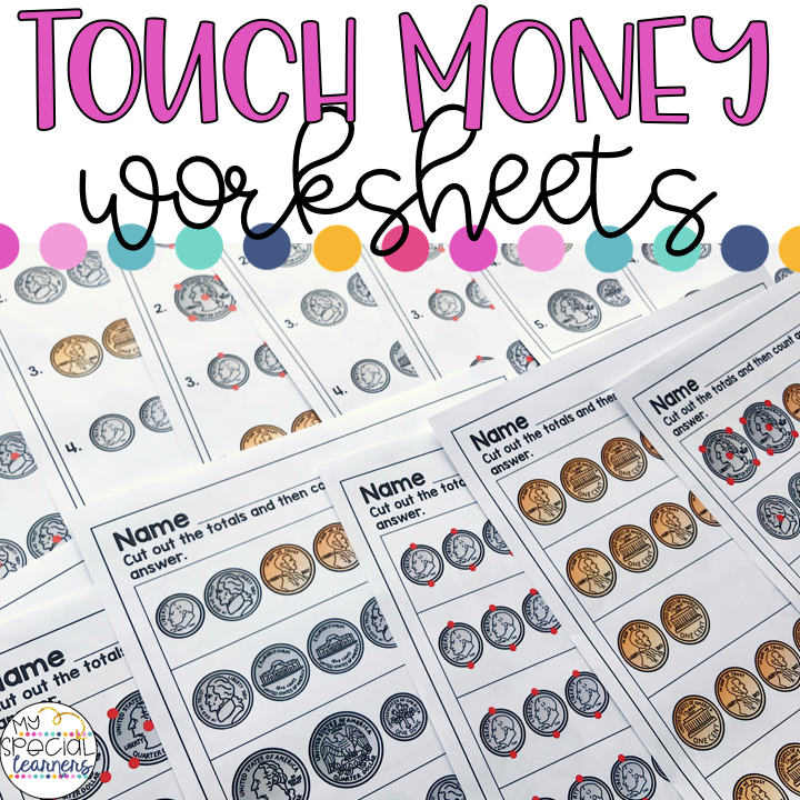 Touch Money Worksheets My Special Learners