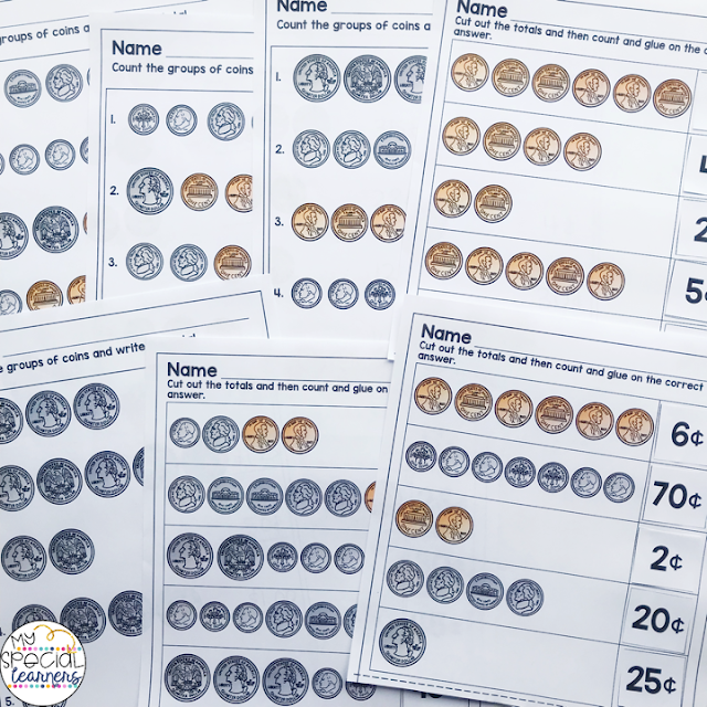 teaching your students how to count money in special education my special learners